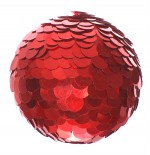 Новогодний шар с пайетками, красный