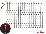 Cветодиодная электрогирлянда-штрока, 240В, 1*2м,оранжевые светодиоды, черный провод, 102.4Вт