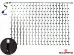 Cветодиодная электрогирлянда-штрока, 240В, 2*2.5м,белые светодиоды, белый провод, б/провода питания
