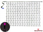 Cветодиодная электрогирлянда-шторка, 230В, 300 розовых светодиодов, ІР 44, размер: 2м*1,5м